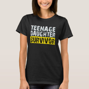 Camiseta Filha de adolescente Sobrevivente Vintage Pai de m
