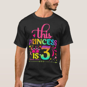Camiseta Filha de Aniversário 3 Anos Garota 3 Dias Engraçad