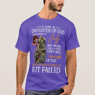 Camiseta Filha De Deus Julho Presente De Aniversário Para C