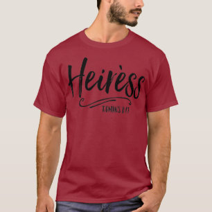 Camiseta Filha De Heiress Da Princesa Cristã Cute