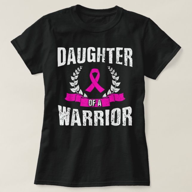 Camiseta Filha De Um Cancer De Guerra, Rosa De Consciência (Frente do Design)