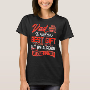 Camiseta Filha dia de os pais Filho Mulher Doce Mensagem Pa