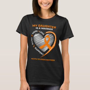 Camiseta Filha do Guerreiro Veste Laranja Esclerose Múltipl