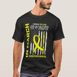 Camiseta Filha do Laço Amarelo Conscientização da Endometri