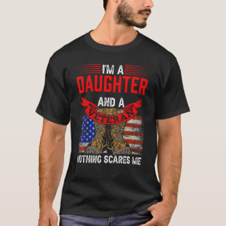 Camiseta Filha E Veterano Nada Me Assusta Veteranos