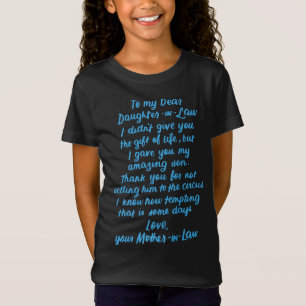 Camiseta Filha Engraçada De Direito Para Minha Querida Fil