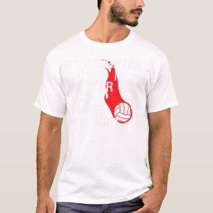 Camiseta Filha Engraçada De Pai De Voleibol Mamãe