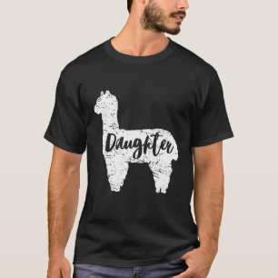 Camiseta Filha Llama Cute Alpaca Amante de os animais Llama