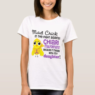 Camiseta Filha louca da malformação de Chiari do pintinho