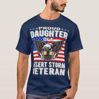 Camiseta Filha Orgulhosa Da Tempestade Do Deserto Veterano