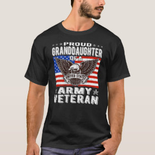 Camiseta Filha Orgulhosa De Mili Patriótico Veterano Do Exé