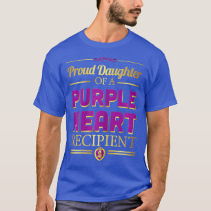 Camiseta Filha Orgulhosa De Um Destinatário Militar Puro Do