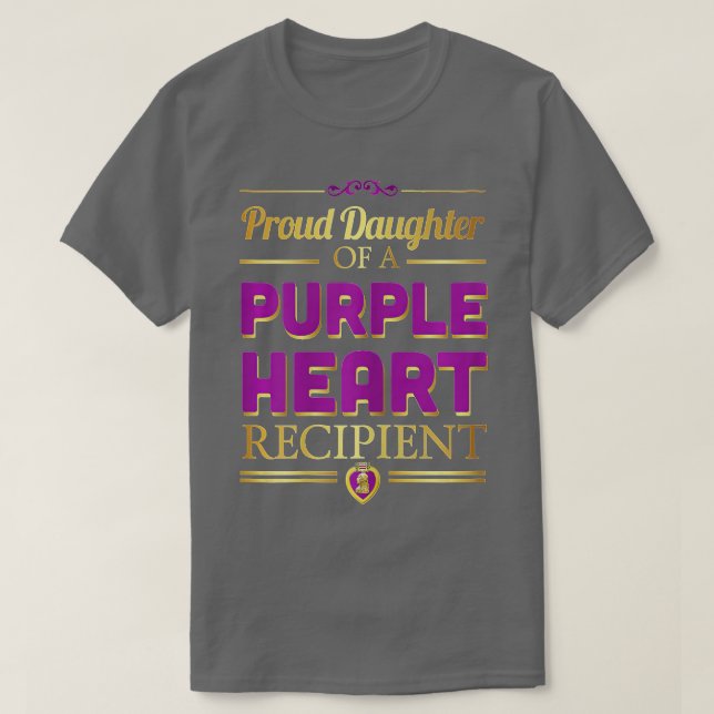 Camiseta Filha Orgulhosa De Um Destinatário Militar Puro Do (Frente do Design)