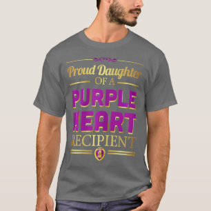 Camiseta Filha Orgulhosa De Um Destinatário Militar Puro Do