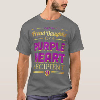 Camiseta Filha Orgulhosa De Um Destinatário Militar Puro Do