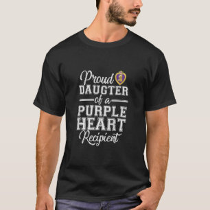 Camiseta Filha Orgulhosa De Um Destinatário Militar Puro Do