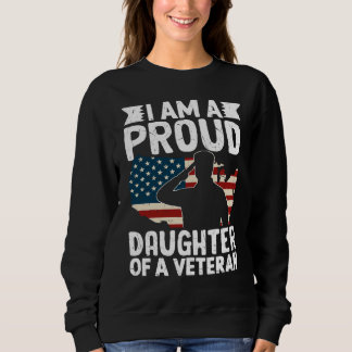 Camiseta Filha Orgulhosa De Um Pai Patriota Militar Veteran