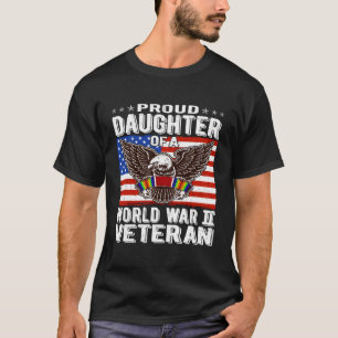 Camiseta Filha Orgulhosa De Um Patriótico Veterano Da Segun