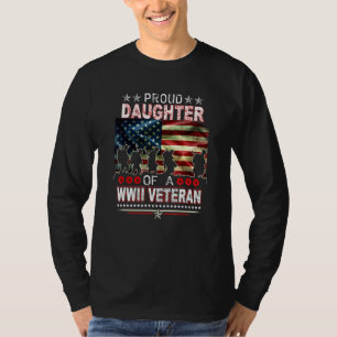 Camiseta Filha Orgulhosa De Um Veterano Da Segunda Guerra M