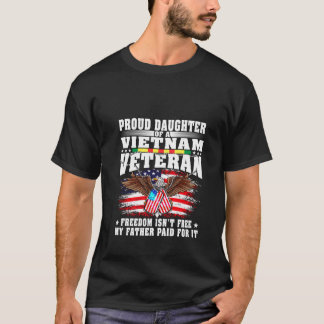 Camiseta Filha Orgulhosa De Um Veterano Do Vietnã Veta Mili