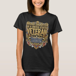 Camiseta Filha Orgulhosa De Um Veterano Dos Estados Unidos