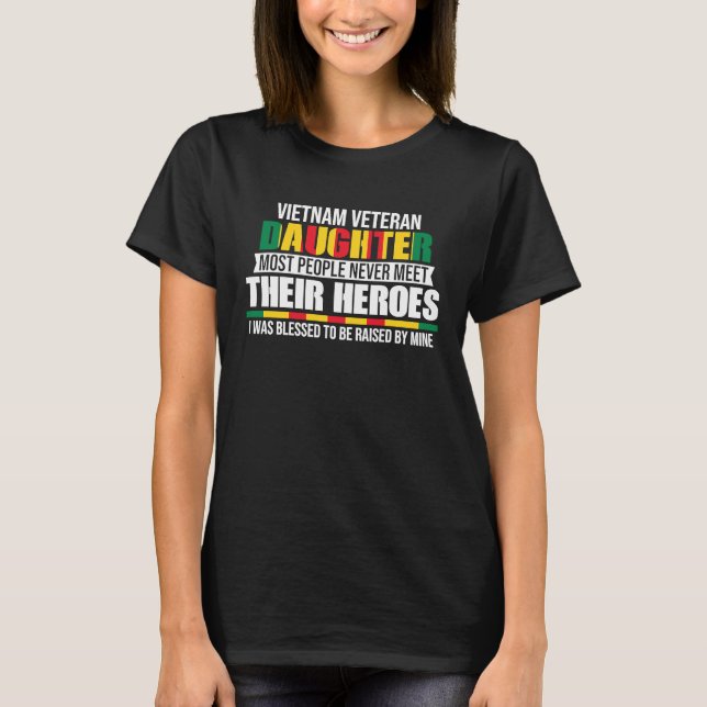 Camiseta Filha Orgulhosa de um Veterano Vietnã 11 (Frente)