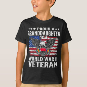 Camiseta Filha Orgulhosa De Um Veterano Wwii Na Segunda Gue
