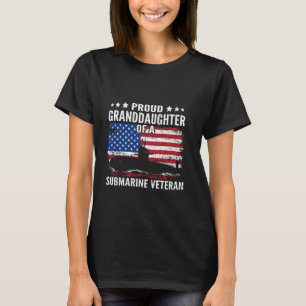 Camiseta Filha Orgulhosa De Uma Família Veterana Submarina