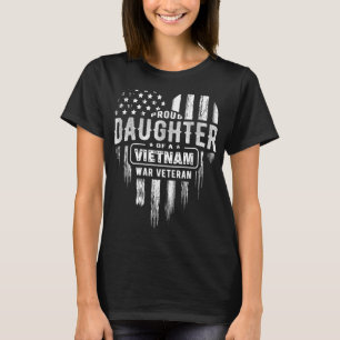 Camiseta Filha Orgulhosa Vietnã Vet Pai Veteranos Dia Ameri