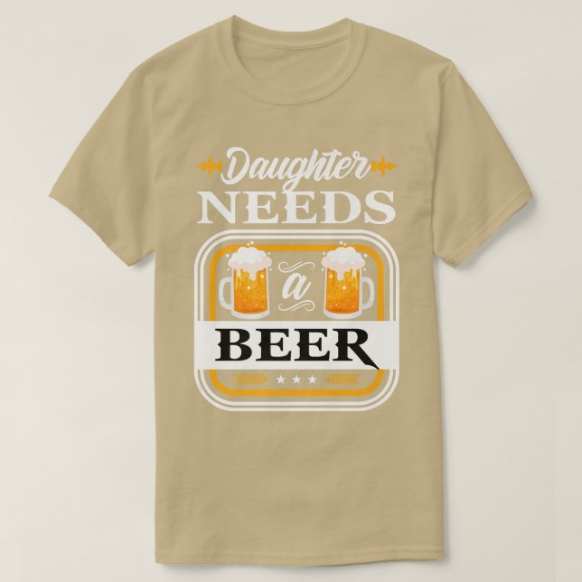 Camiseta Filha Precisa de uma Noiva Cervejeira e Noivo Bebe (Frente do Design)