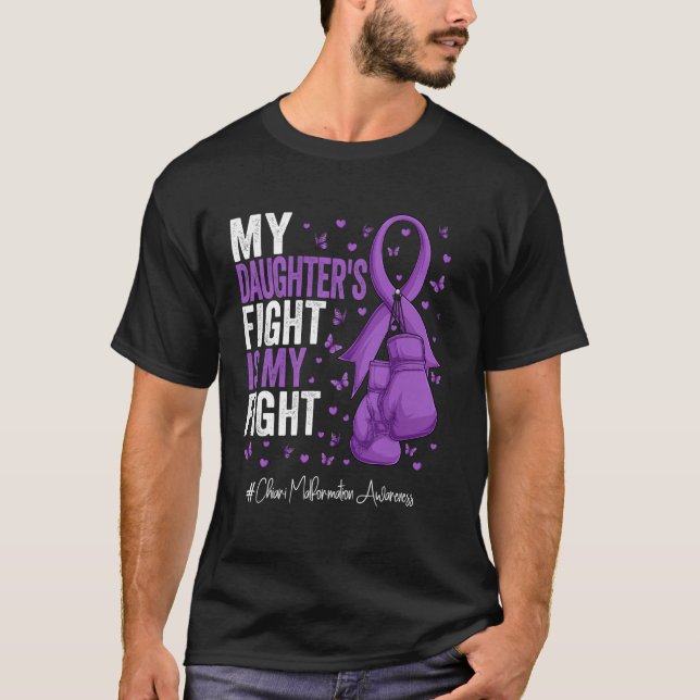 Camiseta Filha Roxa Chiari Malformação Awarene (Frente)
