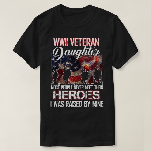 Camiseta Filha Veterana da WII A maioria das Pessoas nunca  (Frente do Design)