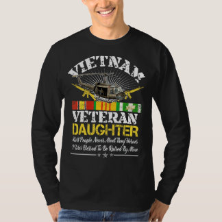 Camiseta Filha Veterana Do Vietnã Levantada Pelo Meu Herói 