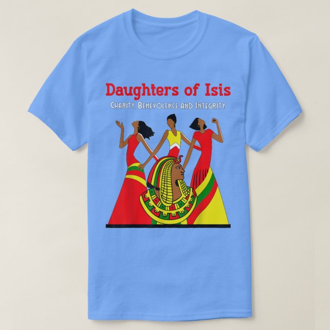 Camiseta Filhas de Isis DOI PHA Shriners AEAONMS OES Mt (Frente do Design)