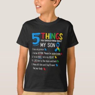 Camiseta Filho Autista Conscientização do Autismo Apoio par