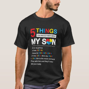 Camiseta Filho Autista Conscientização do Autismo Apoio par