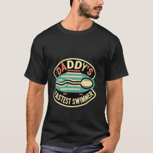 Camiseta Filho Bebê de Pequenino Nadador Mais Rápido do Pap