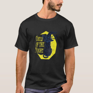 Camiseta Filho Da Bruxa Noturna Gato De Halloween Feitiçari
