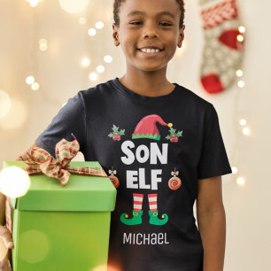 Camiseta Filho da família elf que corresponde ao nome da r