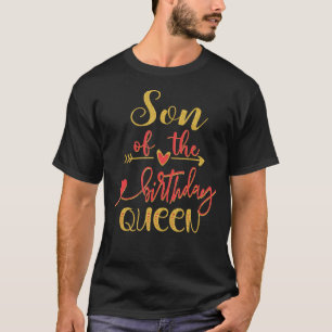 Camiseta Filho da Rainha de Aniversário Ideia do Dia da Mam