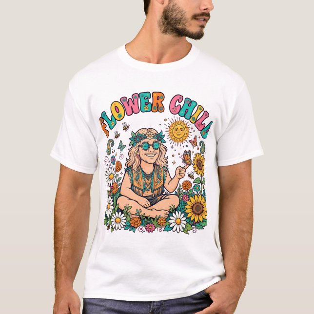 Camiseta Filho das Flores Hippie (Frente)