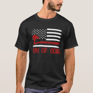 Camiseta Filho de Odin Valhalla Bandeira Viking Americana N