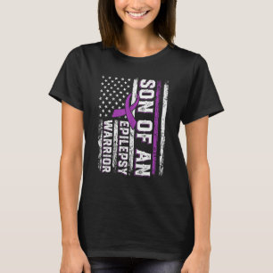 Camiseta Filho de um guerreiro Epilepsia Roxo nos dá apoio