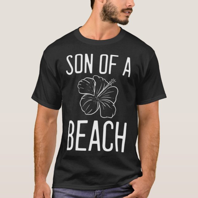 Camiseta Filho De Um Natal De Verão De Praia (Frente)