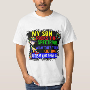Camiseta Filho do autismo do espectro das rochas
