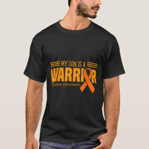Camiseta Filho É Um Guerreiro Fita Laranja de Conscientizaç
