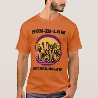 Camiseta Filho Em Lei De Uma Mãe Incrível E Louca Em Divers