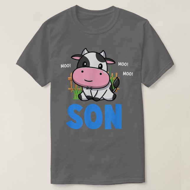 Camiseta Filho Engraçado Vaca Farmadora De Vaca Bonita Aniv (Frente do Design)