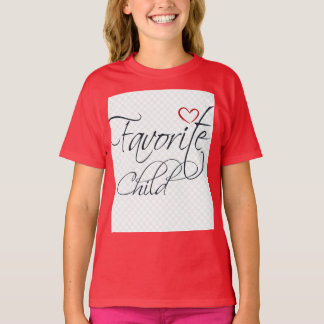 Camiseta Filho Favorito – Tipografia de Citação de Família