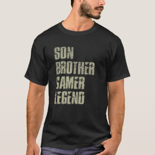 Camiseta Filho Irmão Gamer Legenda Para Crianças Cristma